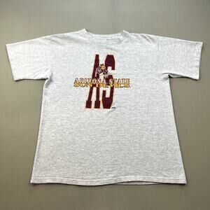 Vintage Arizona State University T-Shirt Youth XL Gray ASU Sun Devils NCAA 90s
